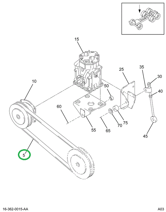 2009861C2 ADJUSTER,BELT, FAN, V- RIBBED