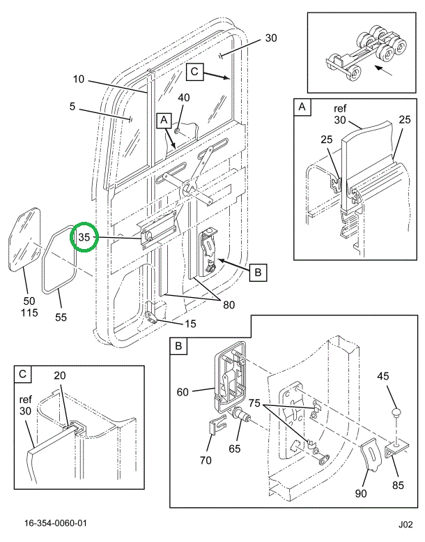 2009875C91 REGULATR,REGULATOR DOOR GLASS