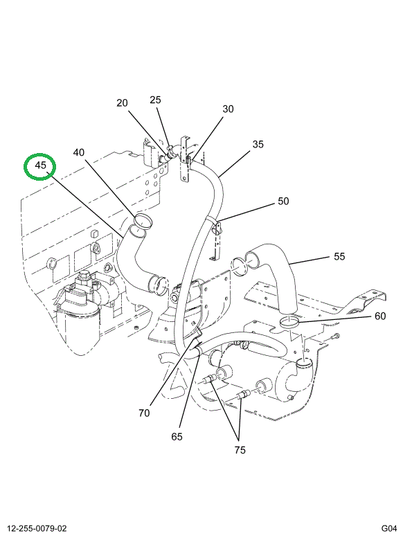 2009904C1 HOSE RAD INLET FOR MOULDED SLO