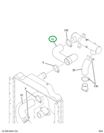 2010300C1 HOSE RAD INLET 6018S UPR