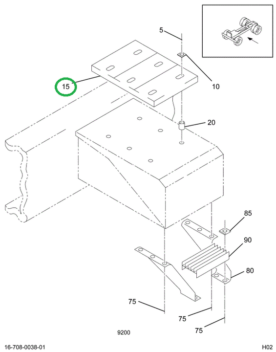 2010812C1 PLATE DECK 5TH WHEEL NON-BRGHT