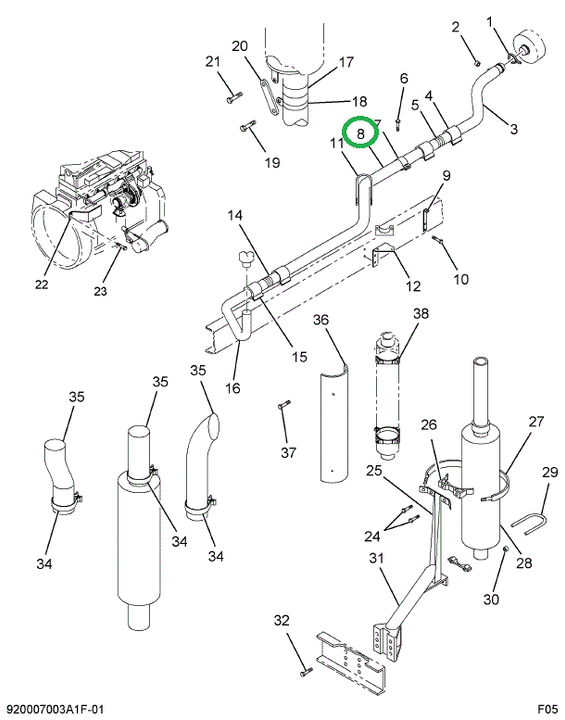 2011305C1 PIPE EXHAUST