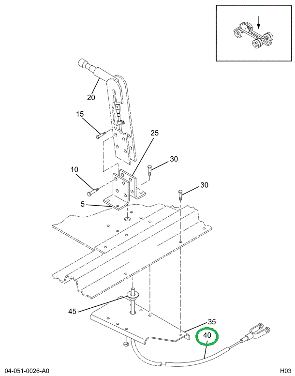 2011884C2 CABLE, BRAKE 46.0 IN.