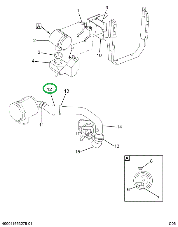 2012976C2 ELBOW,HOSE AIR CLNR INLET