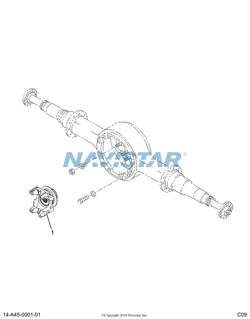 2013006C1 FLANGE TRUNNION 1710