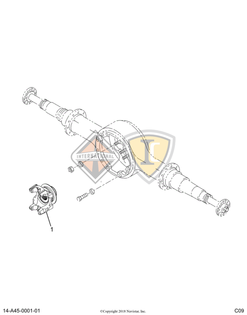 2013009C91 FLANGE TRUNNION 1710