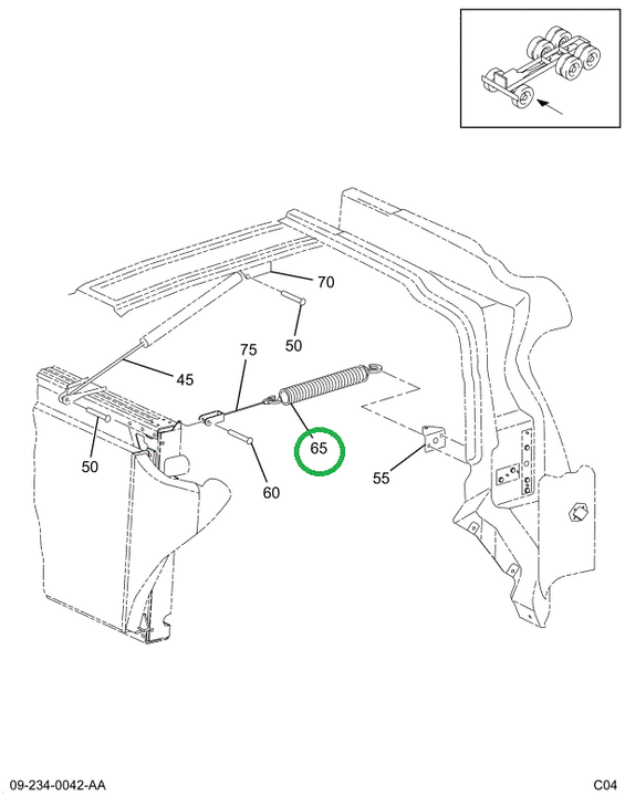 2019852C1 SPRING,HOOD CABLE