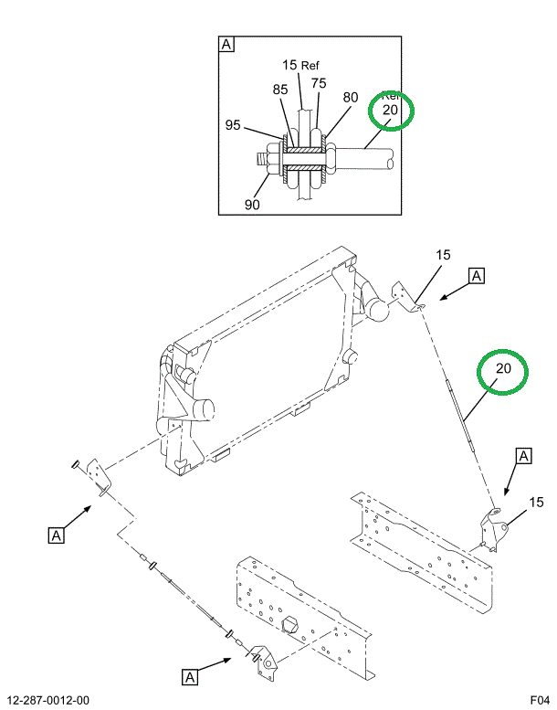 2019963C2 ROD RADIATOR STAY