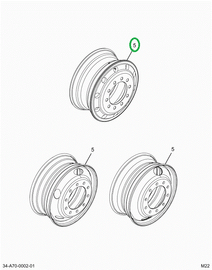 2021628C3 Wheel, Disc, 22.5x9.00dc, 285