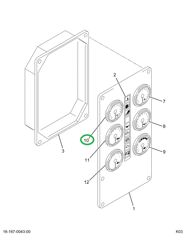 2023376C1 GAUGE  BRAKE APPLIC. MET-BLACK