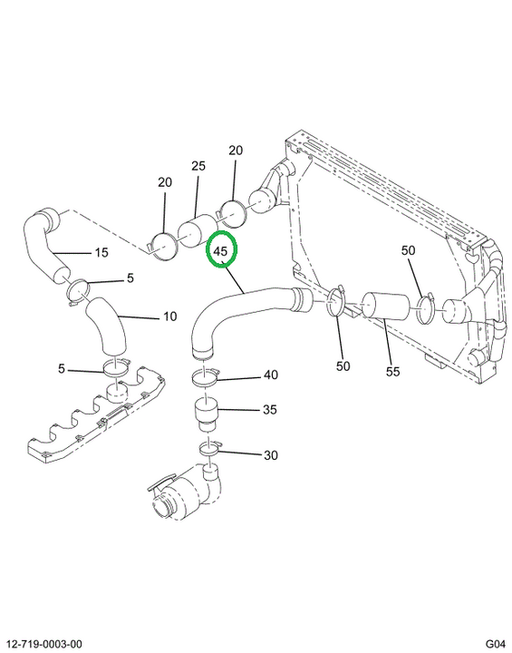 2023535C1 PIPE,AIR TURBO TO CAC