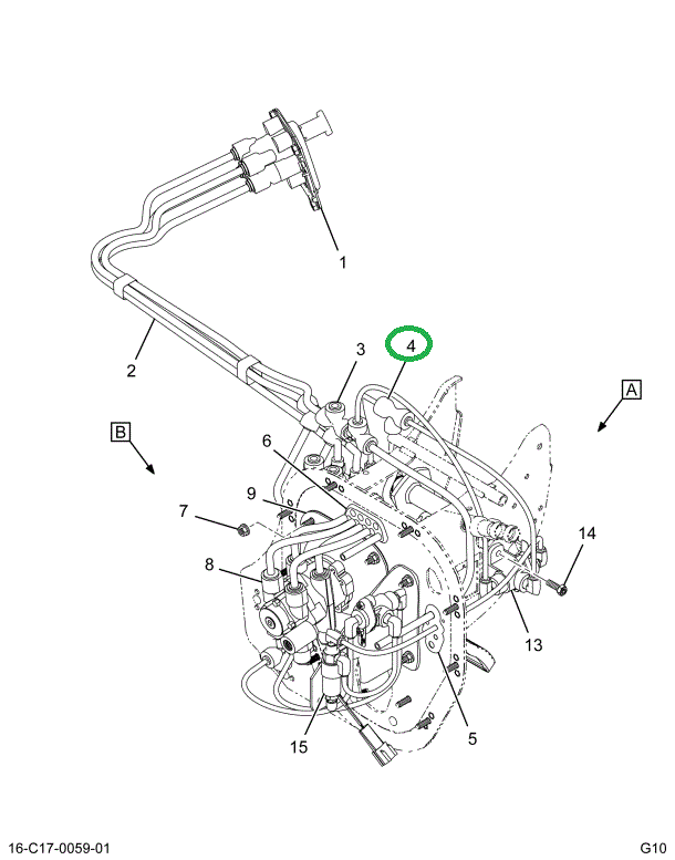 2024458C1 TEE,QC 3/8 X QC 3/8 X3/8 STEM