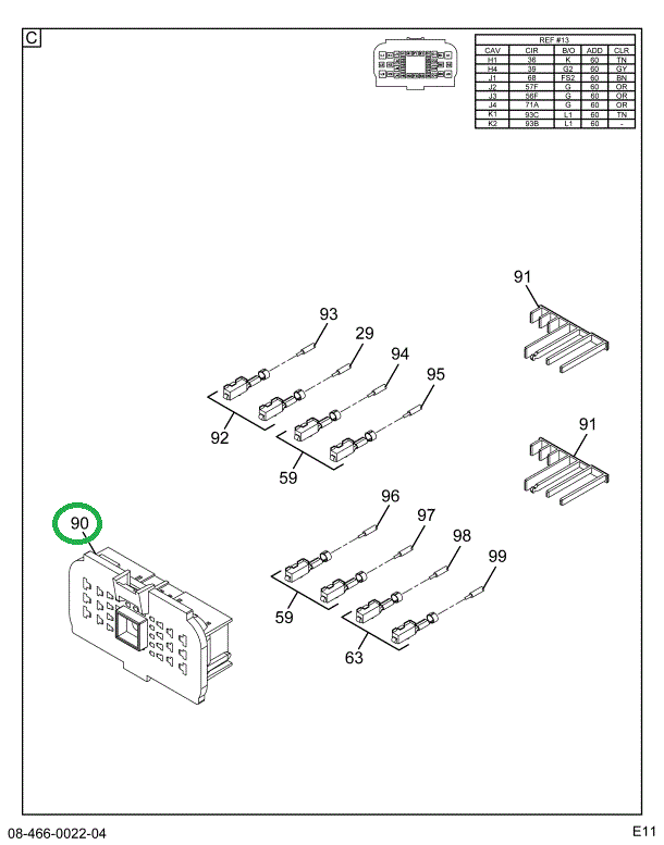 2024626C1 CONNECTR,CONNECTOR BODY*36 WAY