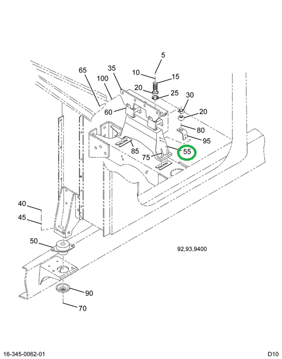 2024886C2 BRACKET CAB REAR MTG LWR