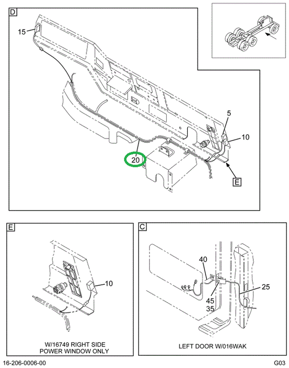 2028788C93 HARNESS WINDOW REG OVERLAY