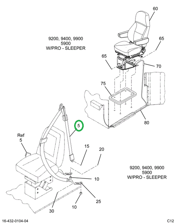 2029340C2 Belt, Seat Driver Black 144