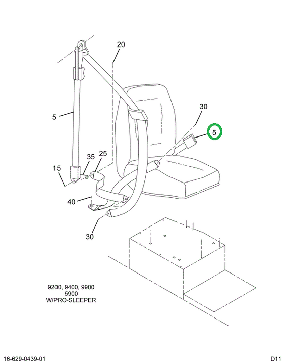 2029344C2 Belt, Seat Passenger Black 144