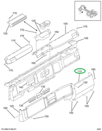 2029749C93 COVER INSTR PNL RT LWR BLCK