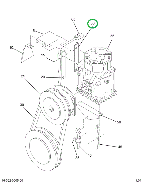 2032574C1 BRACKET,COMPR MTG A/C M11 ENG