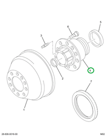 2034002C92 HUB, REAR W/CUPS & STUDS