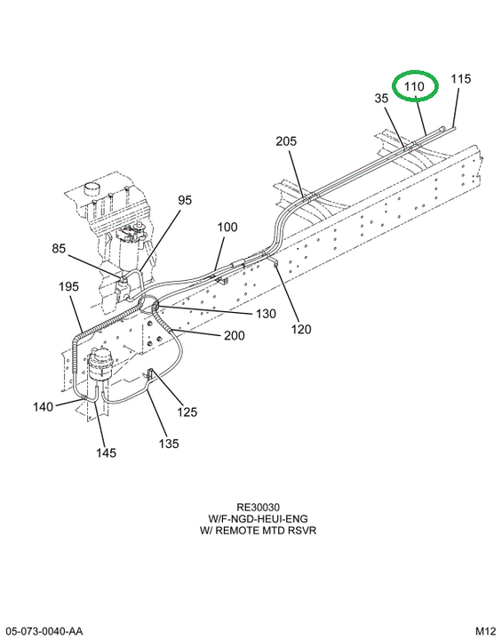 2034822C91 Tube, Oil Steel