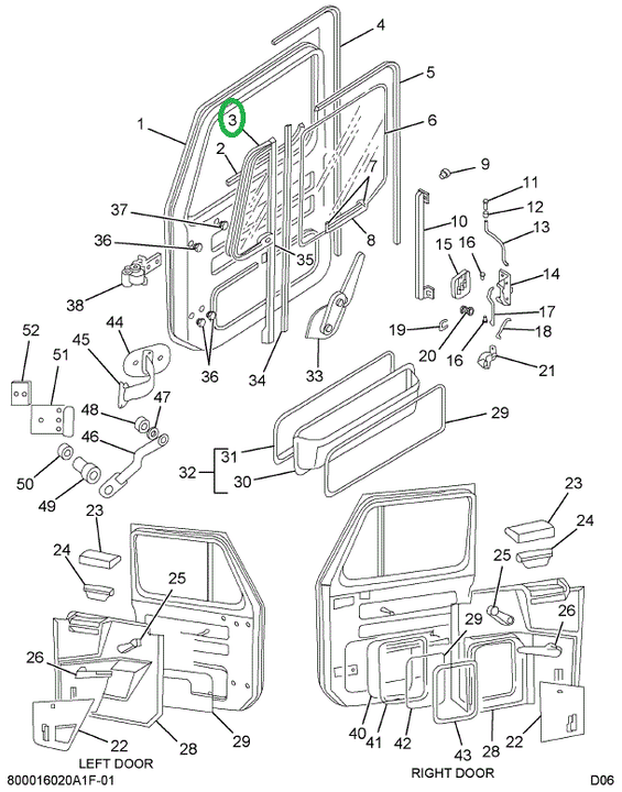 2035742C91 Window, Vent Light Green Lexan