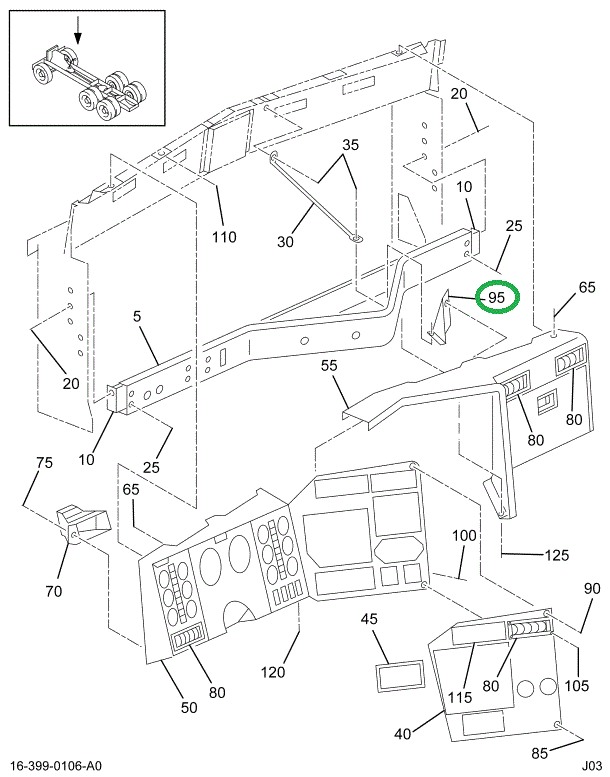 2036554C2 BRACKET INSTR PANEL