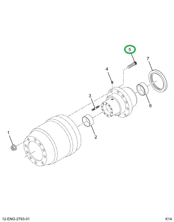 2038254C1 BOLT WHEEL HUB RT THREAD