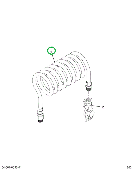 2038436C92 HOSE, AIR TRAILER 15 FOOT COIL