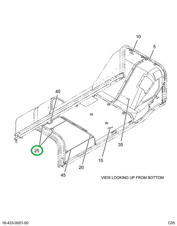 2038449C4 Insulator, Floor Tunnel Rear