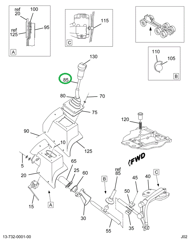 2039669C91 LEVER ASSY  TRANS SHIFT