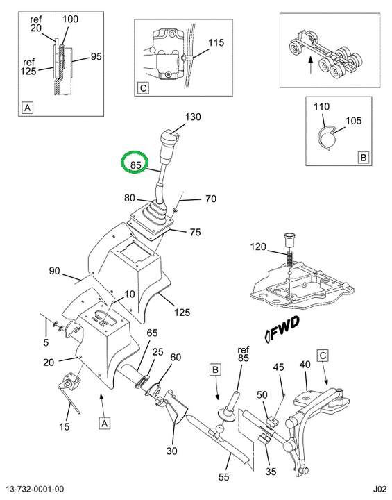 2039669C91 LEVER ASSY  TRANS SHIFT