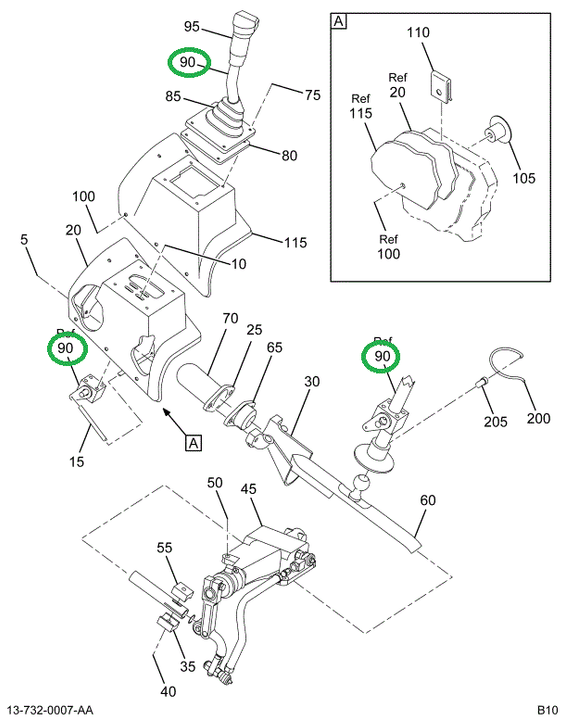 2040145C91 LEVER TRANS SHIFT ASSY
