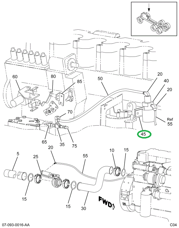 2040460C2 BRACKET CONT VLV COMP BRK*