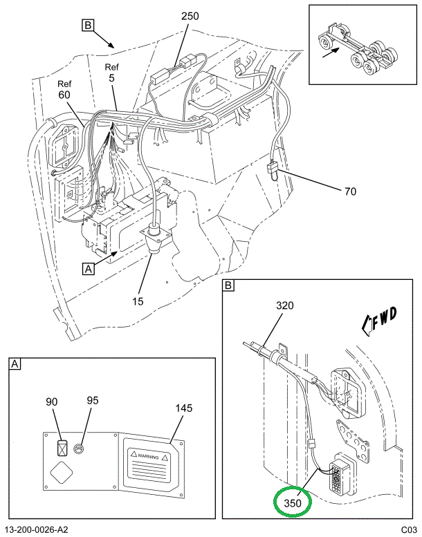 2040500C91 CABLE ASM ECU POWER AND GROUND