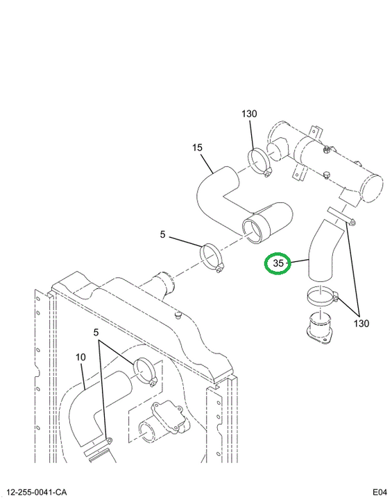 2040829C1 HOSE RAD INLET