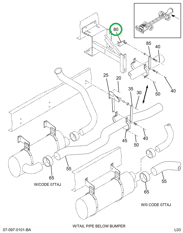 2040897C1 BRACKET TAIL PIPE SUPPORT