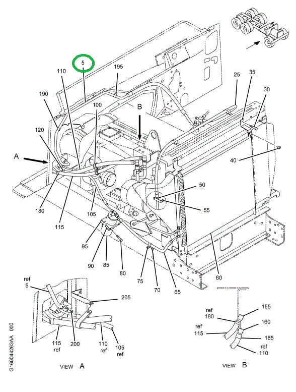 2040928C92 HOSE EVAP MANIFLD TO COMPR