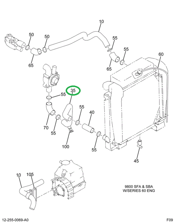 2041701C1 Pipe, Radiator, Lower
