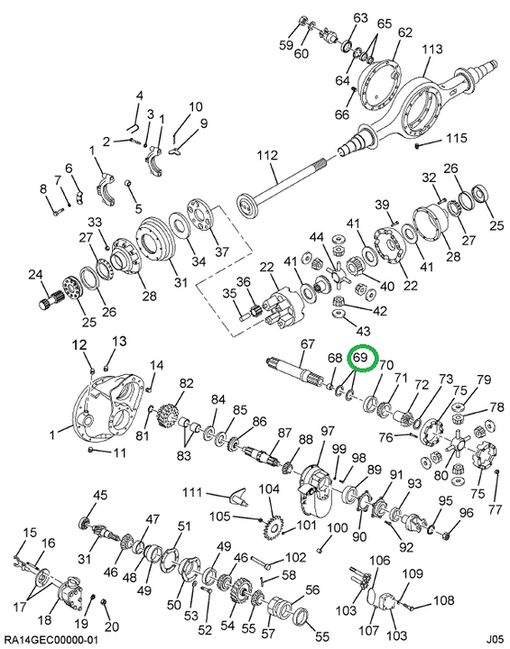 21597R1 O-ring, Class 5 2-1/4 X 2-5/8