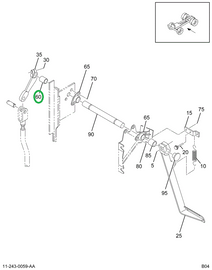 21696R1 SPACER CLUTCH PED BRKT 1X1.375