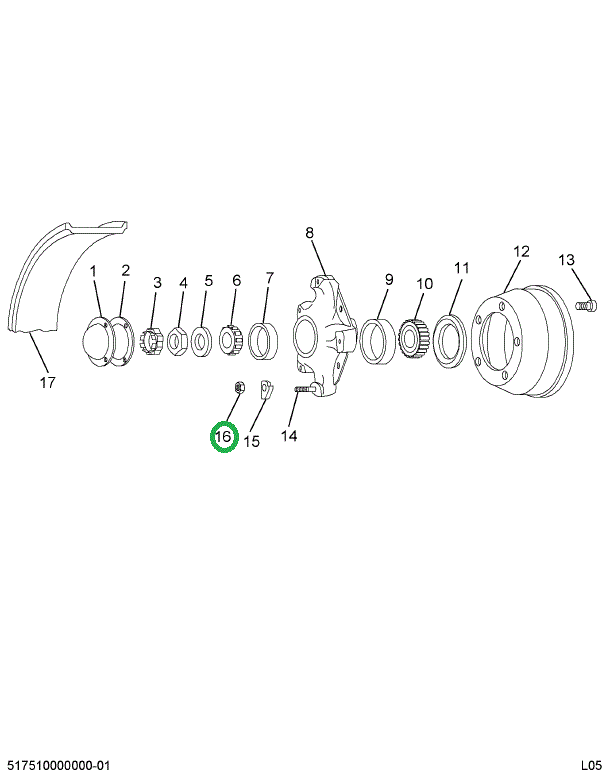 21814H NUT RIM CLAMP BOLT