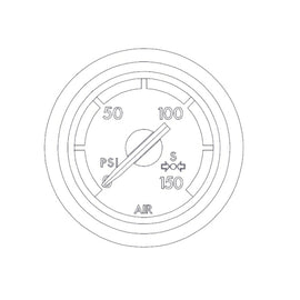 22-46441-000 GAUGE-AIR PRESSURE,SECONDARY,PSI,BLACK