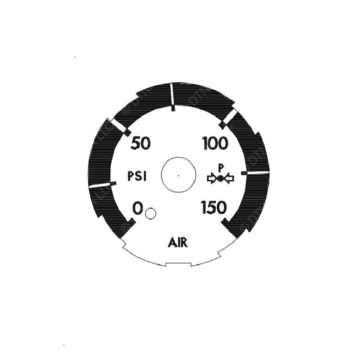 22-53810-000 GAUGE-AIR PRESSURE,PRIM,DR,ICU2,PSI,BLK