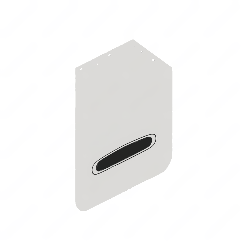 22-69608-323 MUDFLAP-27",PLASTIC,WHITE,RH,LOGO