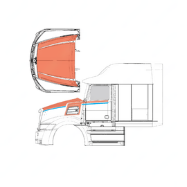 22-74697-001 GRAPHIC-VINYL,HOOD & AIR INLET,FLT BLK