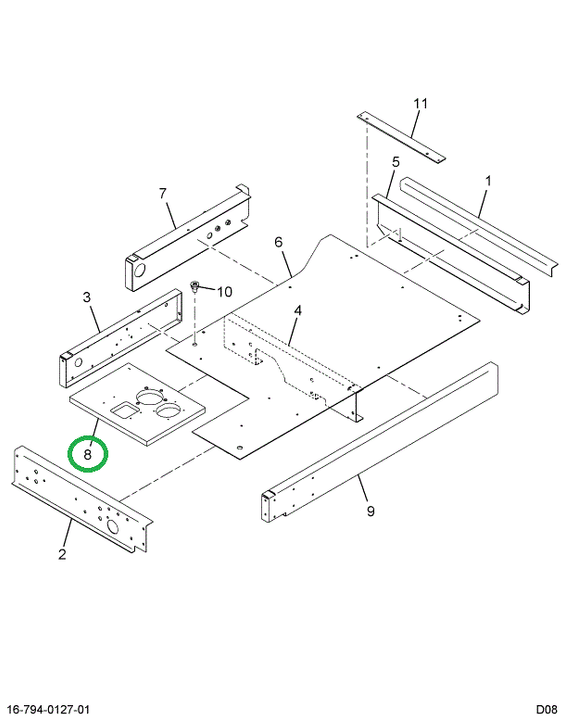 2200290C3 Panel, Raised Front Floor