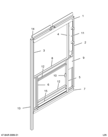 2201063C7 FRAME, ASM, WINDOW