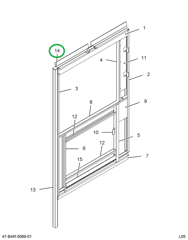 Window Backing Plate 2201066C1 Plate, Backing Drivers Window