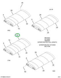 2201448C3 Lining, Over Head, Bus Body, D
